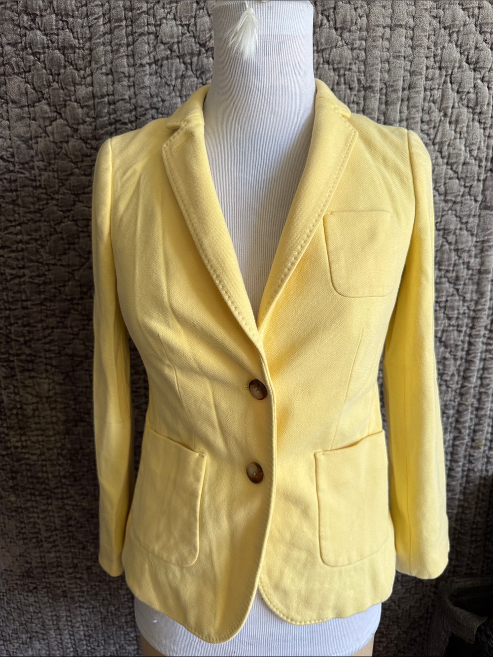 Women's Yellow Tailored Blazer Jacket